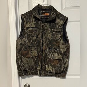 Canyon Guide Outfitters Men's Camo Vest Large Zip-Up Outdoor Hunting size Large